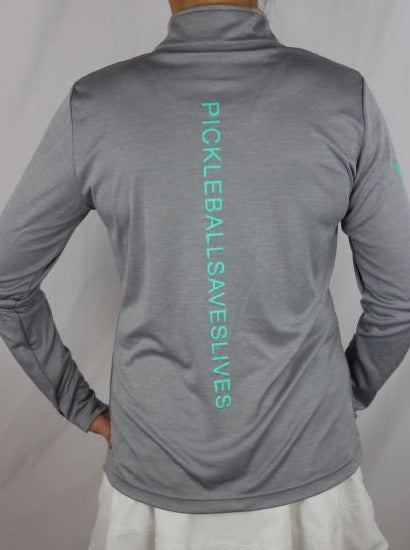 Pickleball Saves Lives Qtr-Zip Long Sleeve